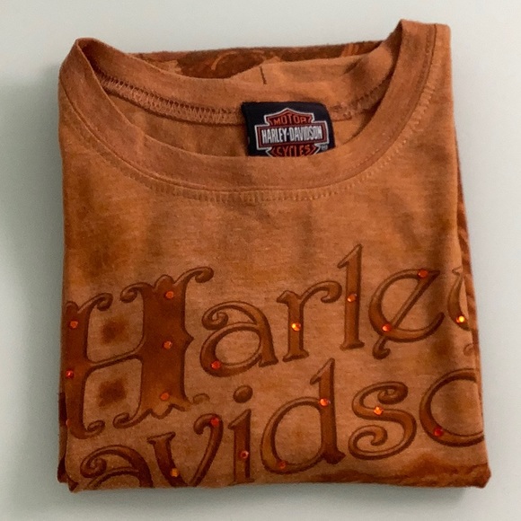Harley Davidson Flying Eagle Crystal embellished SS t shirt size Medium - Picture 10 of 11